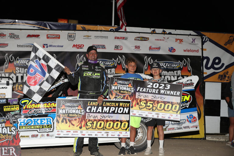 Brian Shirley in Sycamore Speedway Victory Lane